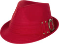 Sakkas Sammy Structured Wool Fedora Hat#color_red