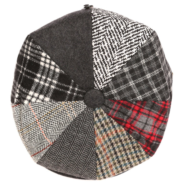 Sakkas Jay Gatsby 8 Panel Wool Newsboy Paperboy Snap Brim Cap Hat