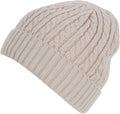 Sakkas Cable Knitted Solid Color Fashion Winter Beanie / Cap / Hat#color_Beige