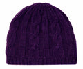 Sakkas Cable Knitted Solid Color Fashion Winter Beanie / Cap / Hat#color_Eggplant