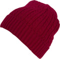 Sakkas Cable Knitted Solid Color Fashion Winter Beanie / Cap / Hat#color_Red