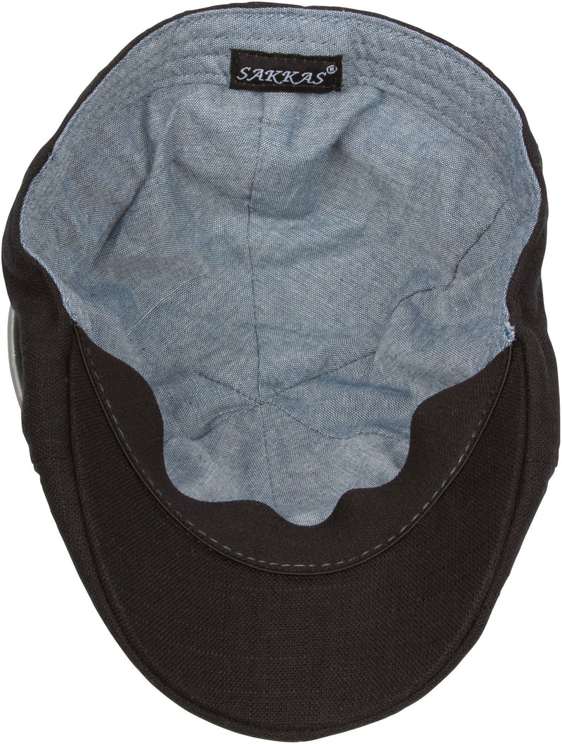 Sakkas Mens Linen Newsboy Ivy Flat Cap