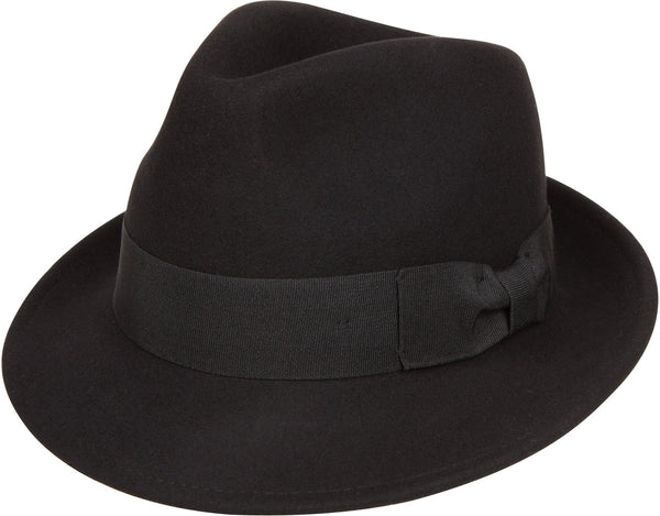 Sakkas Clark Grosgrain Bow Wool Trilby Fedora