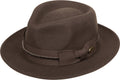 Sakkas Frank Grosgrain Velvet Stripe Wool Fedora