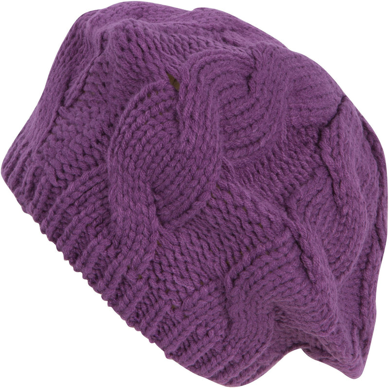 Sakkas Cable Knitted Light Slouch Fashion Beanie /Beret /Winter Hat