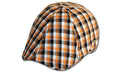 Sakkas Men's Balmoral Plaid Newsboy Ivy Flat Cap #color_OrangePlaid