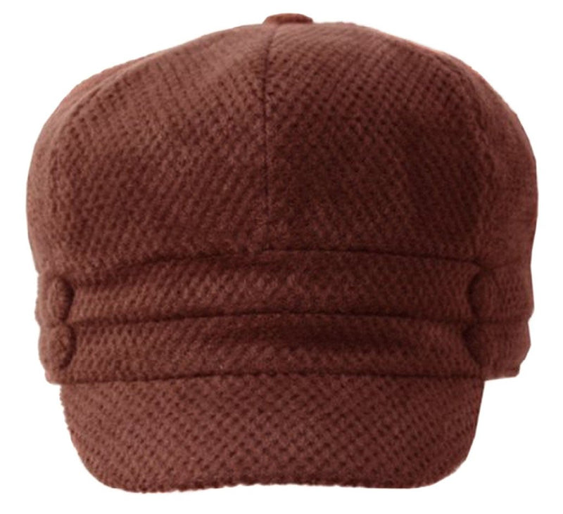 Sakkas Womens Wool Blend Newsboy / Cabbie Winter Hat / Cap with Buttoned Detail