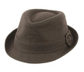 Sakkas Lola Wool Blend Trilby Fedora#color_Chocolate