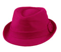 Sakkas Lola Wool Blend Trilby Fedora#color_Fuchsia