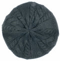 Sakkas Cable Knitted Light Slouch Fashion Beret#color_Charcoal