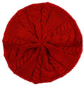 Sakkas Cable Knitted Light Slouch Fashion Beret#color_Red