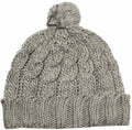 Sakkas Pom Pom Cable Knit Cuffed Winter Beanie/ Hat/ Cap ( 8 Colors )#color_Grey