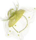 Sakkas Antoinette Feather Fascinator#color_Green