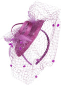 Sakkas Antoinette Feather Fascinator#color_Purple