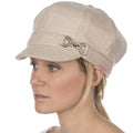 Sakkas Jessica Unisex Wool Newsboy Cabbie Hat#color_Beige