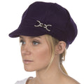 Sakkas Jessica Unisex Wool Newsboy Cabbie Hat#color_Purple
