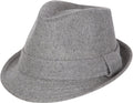 Sakkas Original Unisex Structured Wool Fedora Hat#color_Charcoal