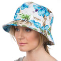 Sakkas Gemma Colorful Design Cloche Bucket Bell Summer Hat #color_White/Blue