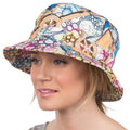 Sakkas Gemma Colorful Design Cloche Bucket Bell Summer Hat #color_Pink/Blue