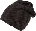Sakkas Honeycomb Over-Sized Loose Knit Slouch Beanie #color_Charcoal
