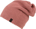 Sakkas Honeycomb Over-Sized Loose Knit Slouch Beanie #color_Rose