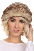 Sakkas Hansley Womens Insulated Faux Fur Brimmed Beanie Hat Cap In Classic Knit#color_ Charcoal