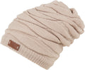 Sakkas Emerson 2-in-1 Knit Hat and Head Wrap #color_Beige
