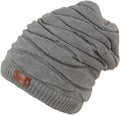 Sakkas Emerson 2-in-1 Knit Hat and Head Wrap #color_Grey