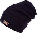 Sakkas Emerson 2-in-1 Knit Hat and Head Wrap #color_Navy