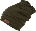 Sakkas Emerson 2-in-1 Knit Hat and Head Wrap #color_Olive