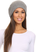 Sakkas Jayvee Lightweight Breathable Warm Tall Long Slouchy Winter Hat Cap Beanie#color_ Grey