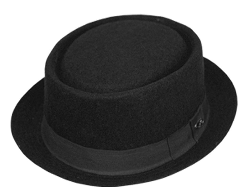 Sakkas Contemporary Unisex Wool Pork Pie Fedora Hat