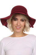Sakkas Cruz Womens Wide Brimmed Floppy Hat With Knotted Band#color_Wine