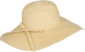 Sakkas Katy Wide Brimmed Straw Floppy Hat With Straw Bow#color_Natural