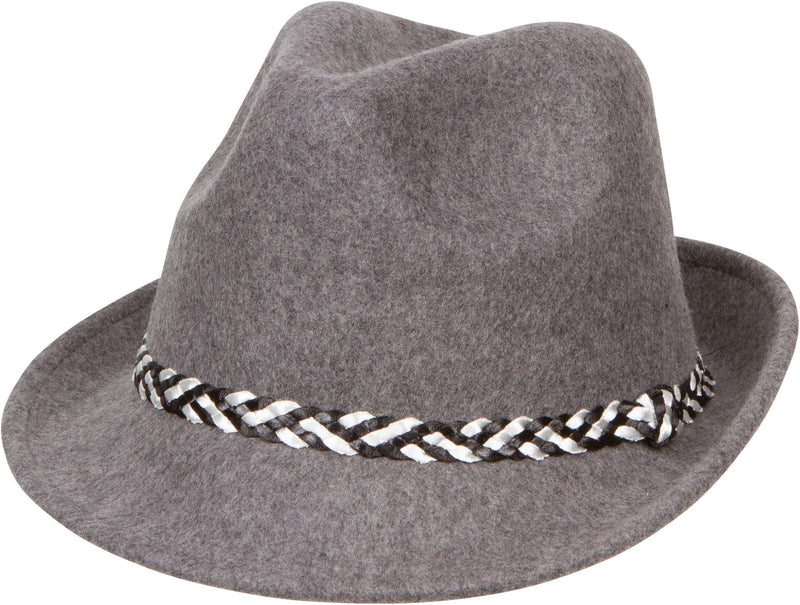 Sakkas Clint Braided Band Wool Trilby Fedora