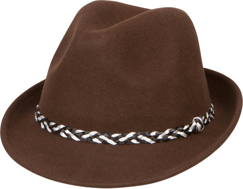 Sakkas Clint Braided Band Wool Trilby Fedora