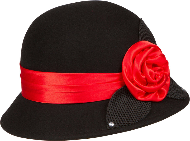 Sakkas Colette Vintage Style Wool Cloche Hat
