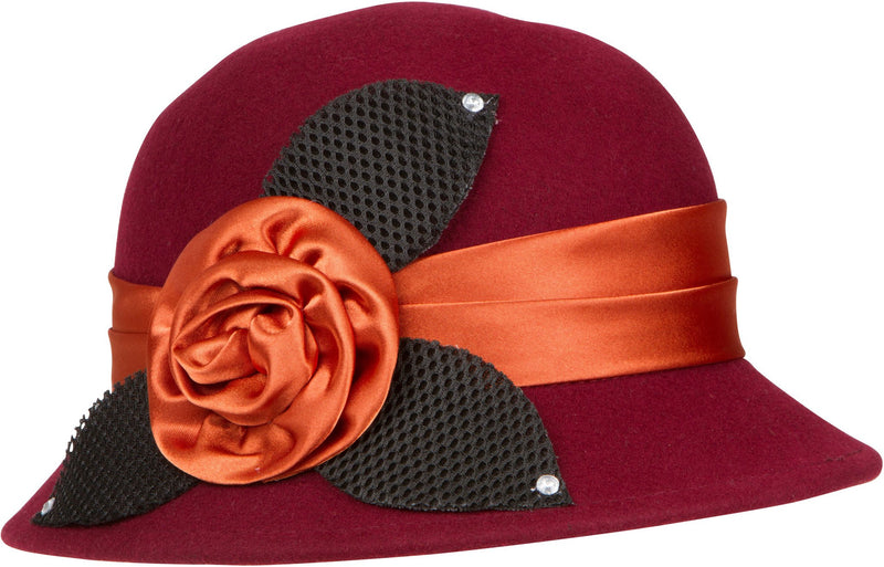 Sakkas Colette Vintage Style Wool Cloche Hat