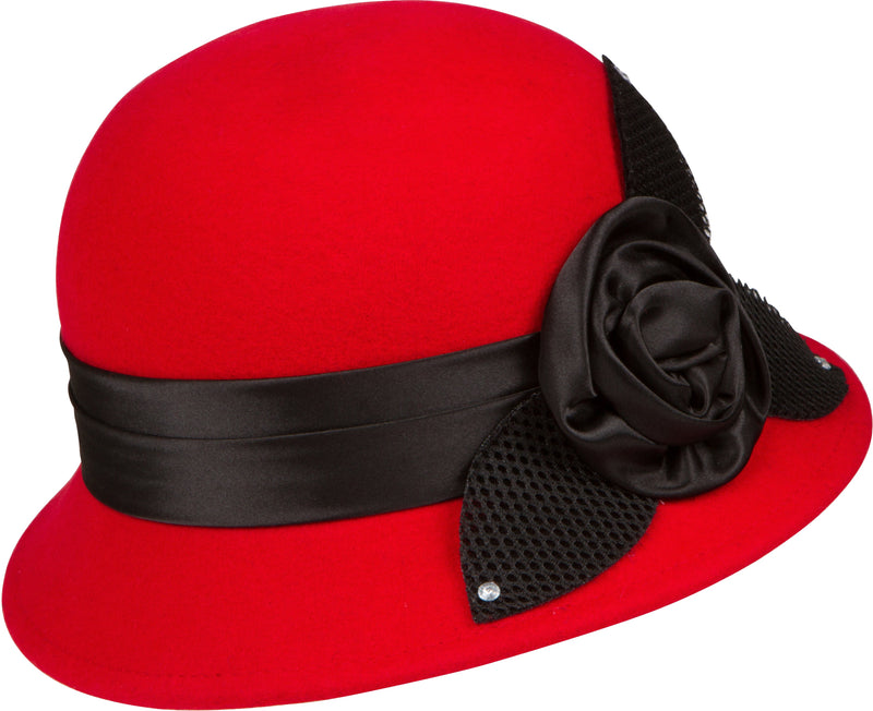 Sakkas Colette Vintage Style Wool Cloche Hat