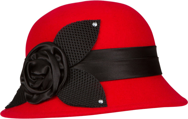 Sakkas Colette Vintage Style Wool Cloche Hat