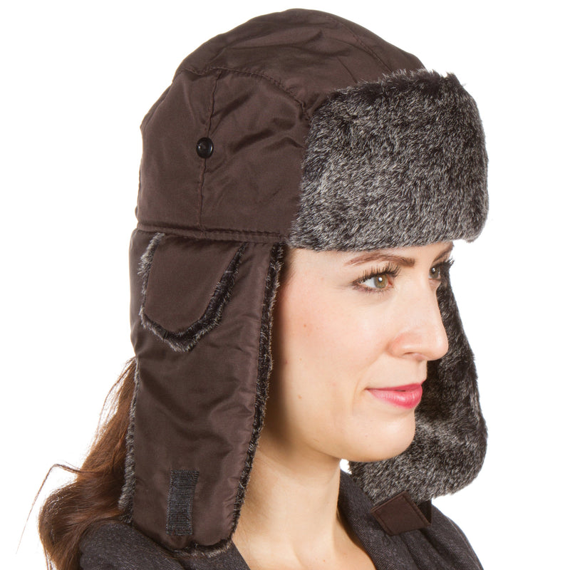 Sakkas Charlie Unisex Faux Fur Nylon Trooper Hat