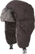 Sakkas Charlie Unisex Faux Fur Nylon Trooper Hat#color_Brown
