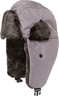 Sakkas Charlie Unisex Faux Fur Nylon Trooper Hat#color_Grey