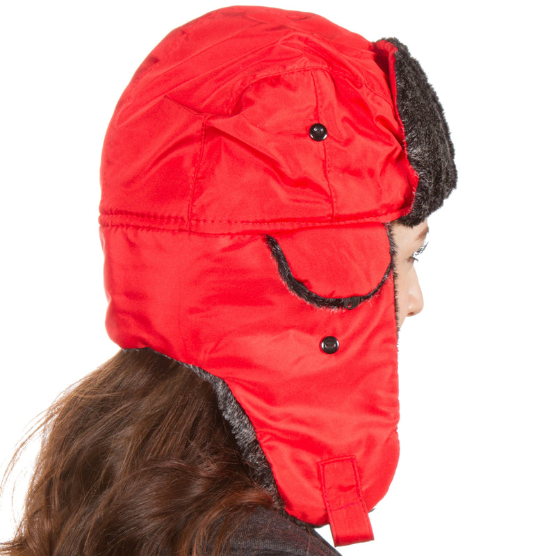 Sakkas Charlie Unisex Faux Fur Nylon Trooper Hat