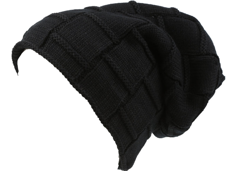 Sakkas Volc Long Tall Pleated Faux Fur Shearling Lined Unisex Winter Hat Beanie