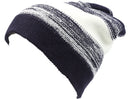 Sakkas Balmn Long Tall Classic Striped Heather Faux Fur Lined Unisex Beanie Hat