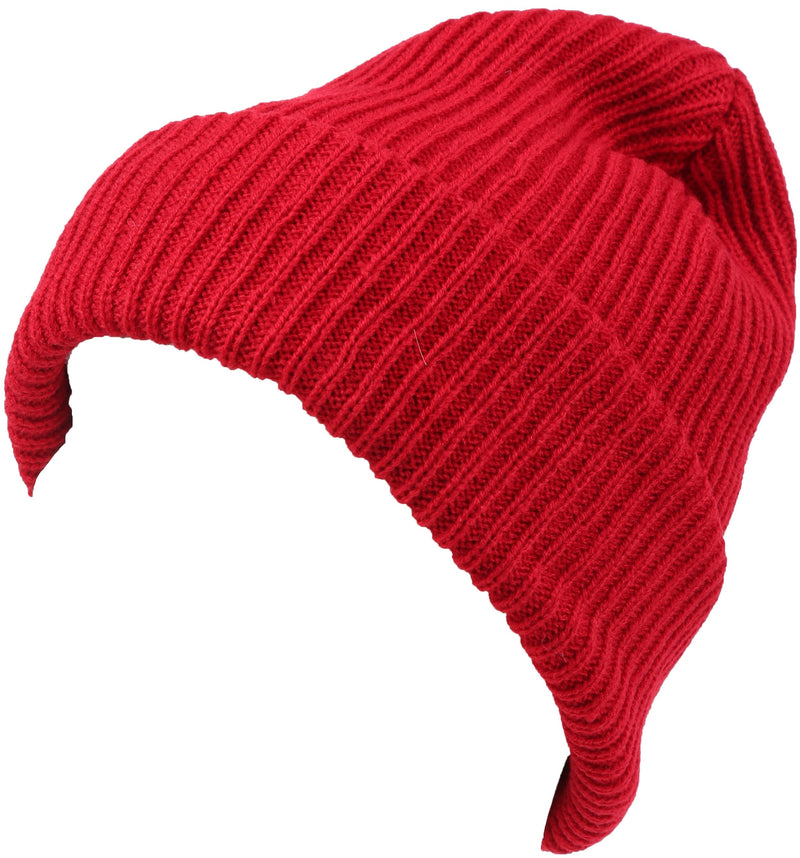 Sakkas Mig Solid Ribbed Knit Fold Over Unisex Long Tall Fit Fishermans Beanie Hat