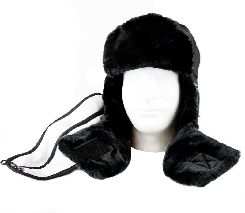 Sakkas Dab Unisex Faux Fur Chin Strap Removable Face Mask Winter Cold Trooper Hat