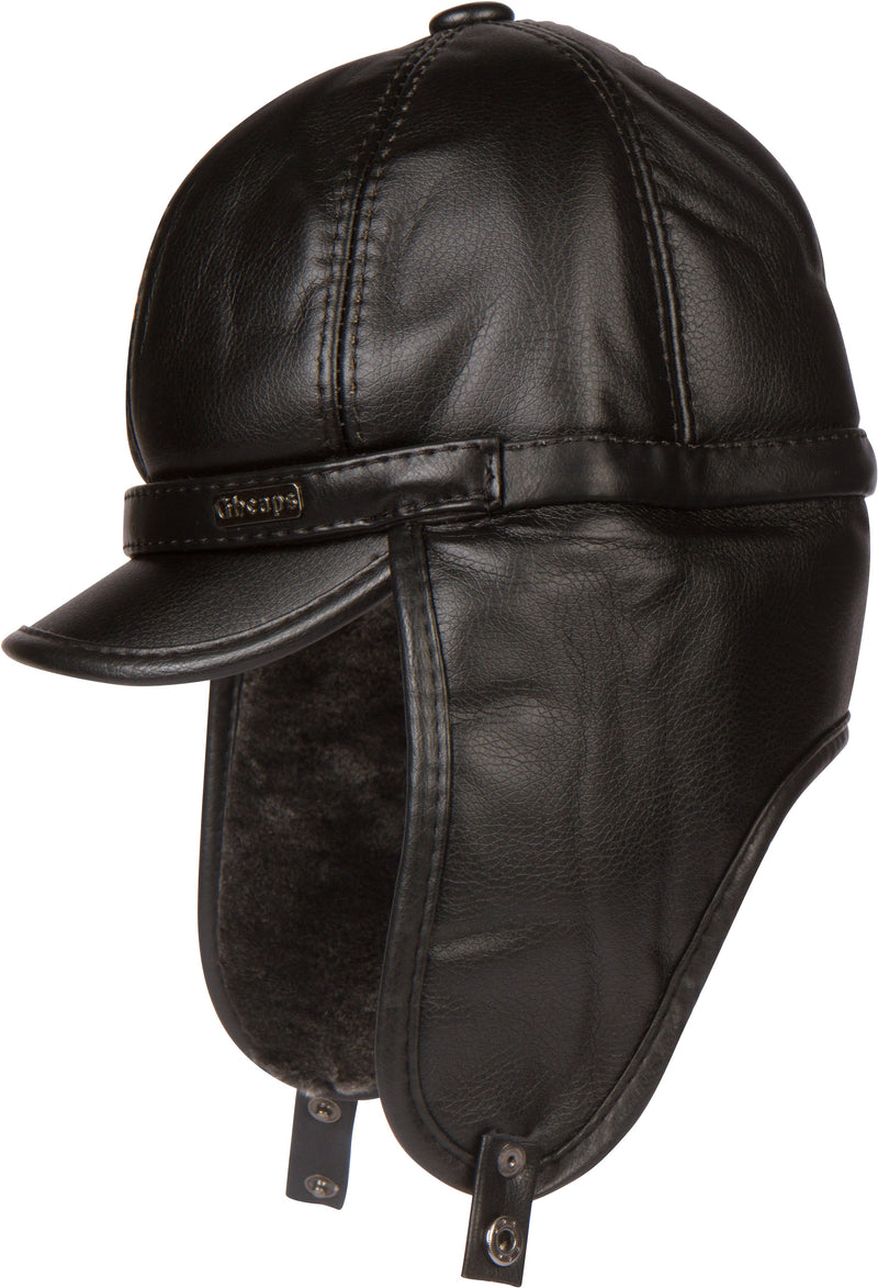 Sakkas Julien Aviator Kromer Warm Hat Faux Fur Lined Convertible Water resistant