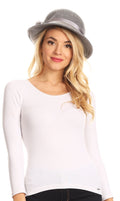 Sakkas Tessa Wool Cloche Flapper Gatsby Hat with Satin Ribbon Adjustable#color_Grey